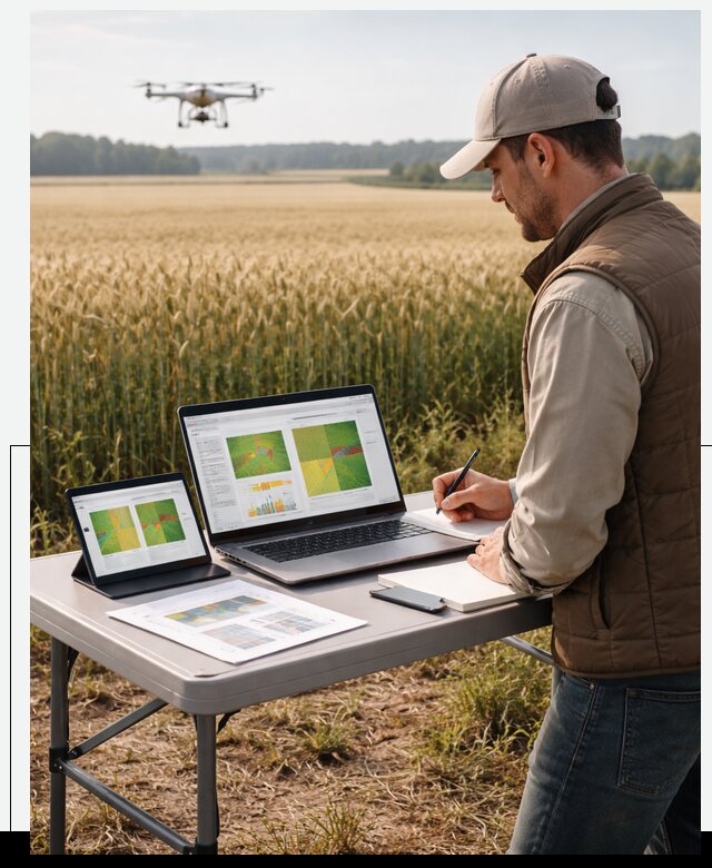 Система AI прогнозирования урожайности для точных агрономий в Гае