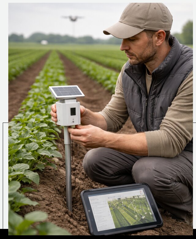 IoT мониторинг сельскохозяйственных полей и контроля в Гае